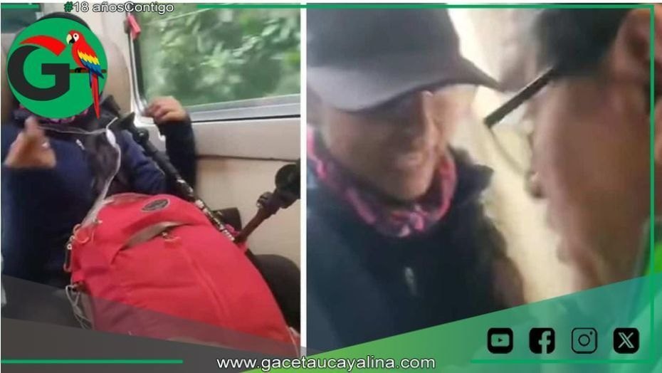 Gercetur evalua posible sanción para mujer que agredió a adulto mayor en tren.
