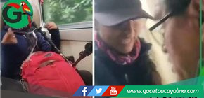Gercetur evalua posible sanción para mujer que agredió a adulto mayor en tren.