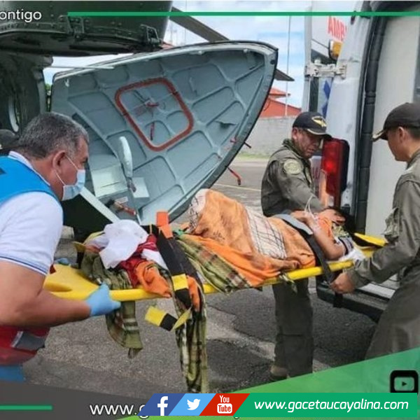 Menor herido de bala fue trasladado en helicóptero de la Fuerza Aérea del Perú hacia Yurimaguas