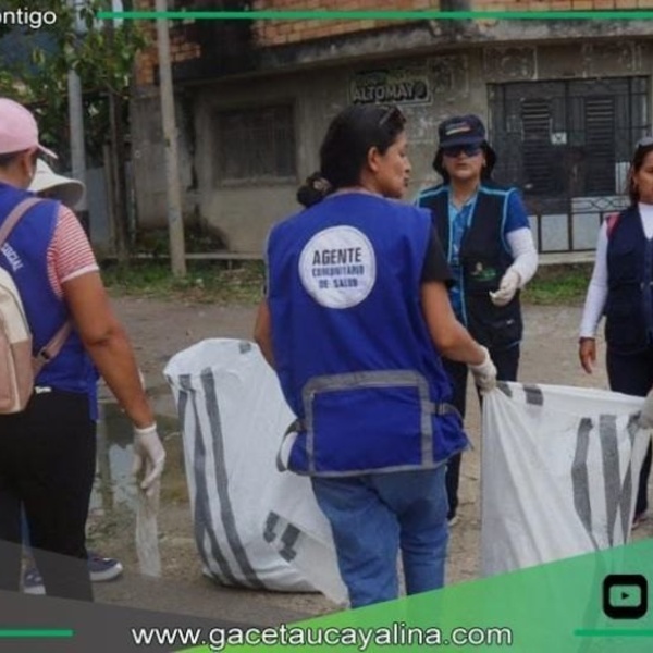 Nueva Cajamarca elimina 37 toneladas de potenciales criaderos del dengue.