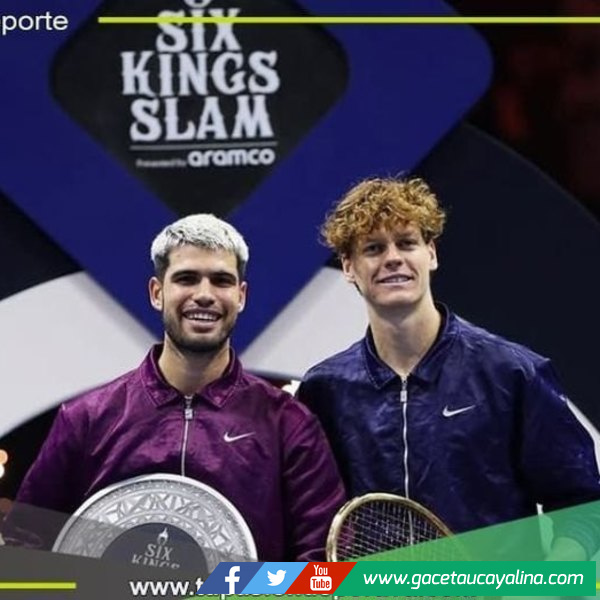 Jannik Sinner domina a Carlos Alcaraz y repite corona en el Six Kings Slam