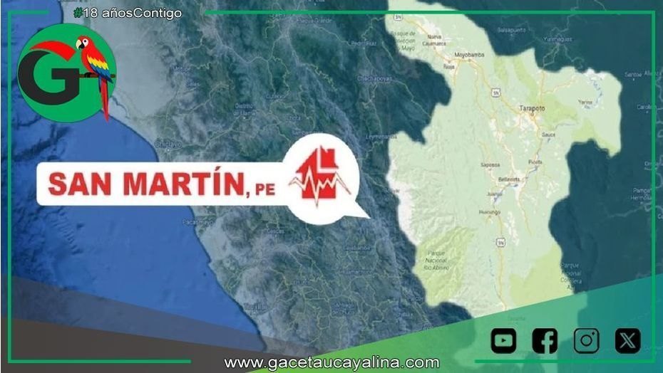 San Martin remece con sismo de 4.8; sin daños ni víctimas
