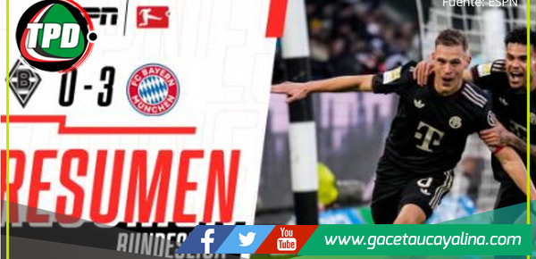 Bayern Múnich vence con autoridad y continúa invicto en la Bundesliga