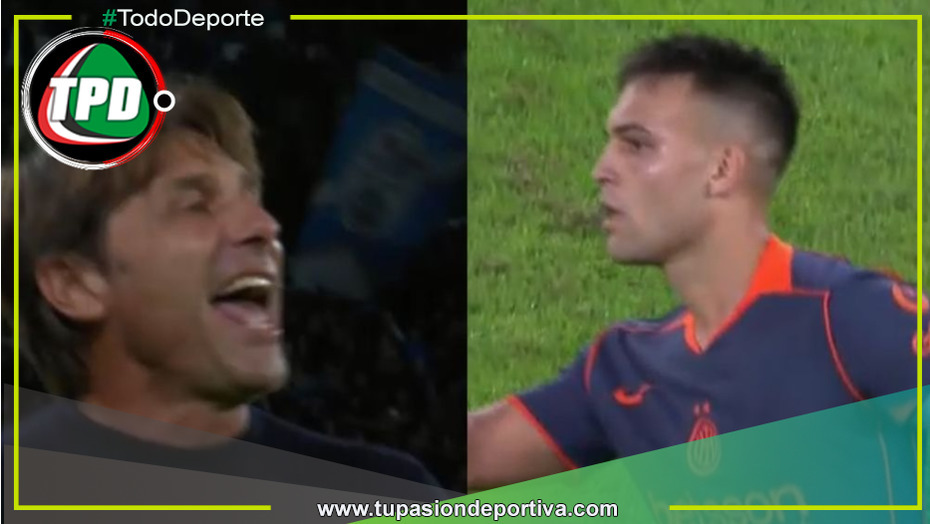 Conte y Lautaro Martínez protagonizan incidente en pleno Napoli-Inter