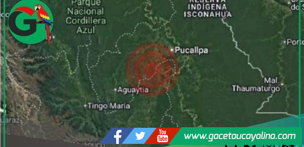 Temblor de magnitud 4.3  sorprendio a la región Ucayali esta madrugada