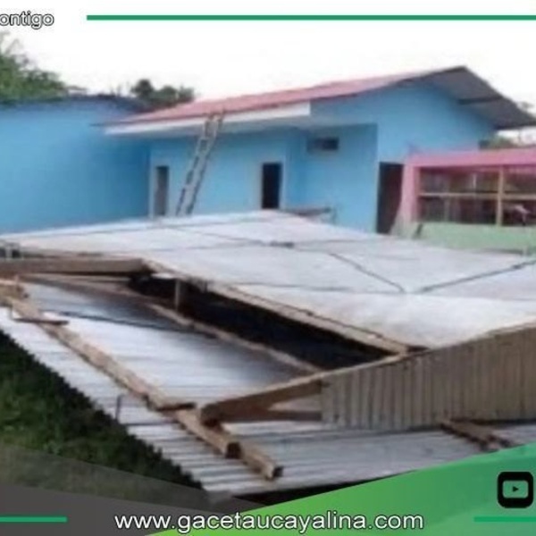 Lluvias destruyen colegio en Tangarana y autoridades inician reparaciones