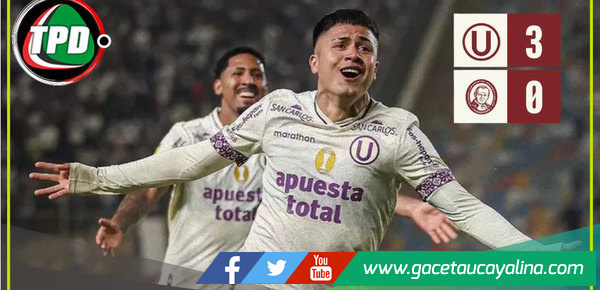 Universitario goleó 3-0 a Juan Pablo II y sigue firme líder