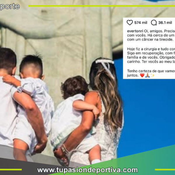 Éverton Ribeiro fue operado tras ser diagnosticado con cáncer de tiroides