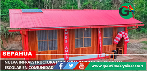 Nueva infraestructura educativa impulsa desarrollo escolar en comunidad rural en Sepahua