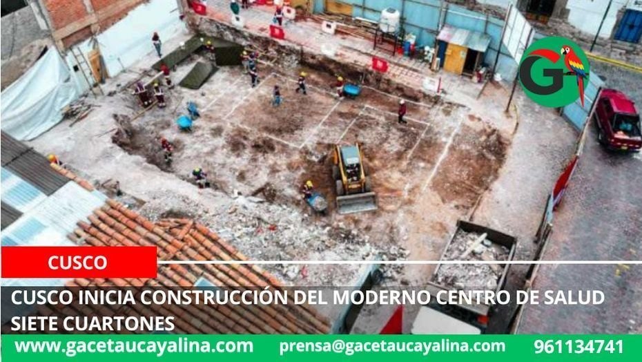 Cusco inicia construcción del moderno Centro de Salud Siete Cuartones.