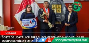 Corte de Ucayali celebra subcampeonato nacional de su equipo de vóley femenino.