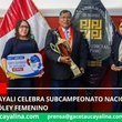 Corte de Ucayali celebra subcampeonato nacional de su equipo de vóley femenino.