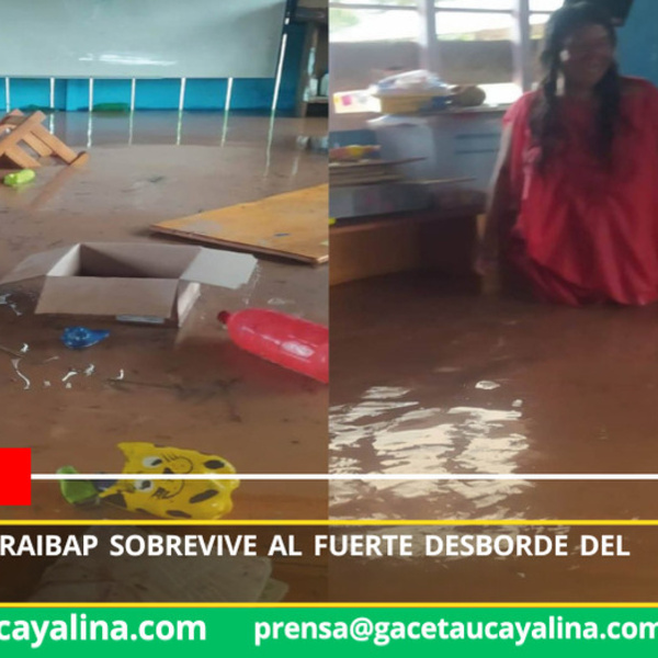 Maestra de FETRAIBAP sobrevive al fuerte desborde del río Ene