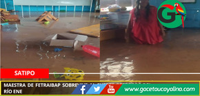 Maestra de FETRAIBAP sobrevive al fuerte desborde del río Ene