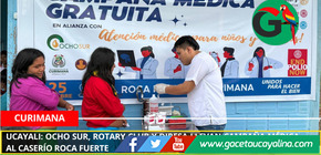 Ucayali: Ocho Sur, Rotary Club y Diresa llevan Campaña médica al caserío Roca Fuerte