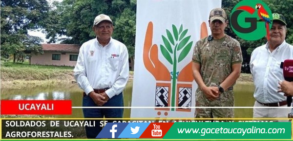 Soldados de Ucayali se capacitan en acuicultura y sistemas agroforestales.