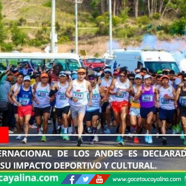 Maratón Internacional de los Andes es declarada de interés nacional por su impacto deportivo y cultural.