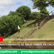 Intensifican mantenimiento de áreas verdes en calle Jerusalén de Contamana