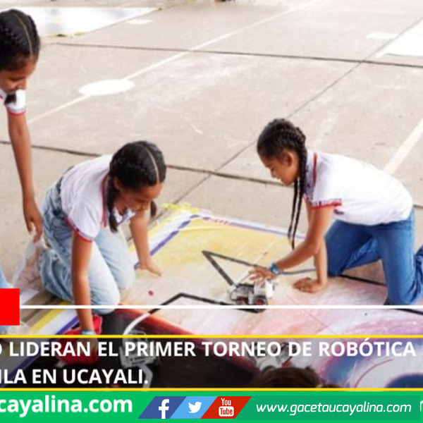 Sofía y Thiago lideran el primer torneo de robótica del colegio Auristela Dávila en Ucayali.