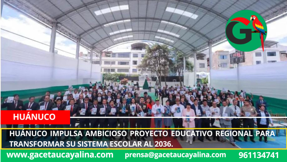 Huánuco impulsa ambicioso Proyecto Educativo Regional para transformar su sistema escolar al 2036.