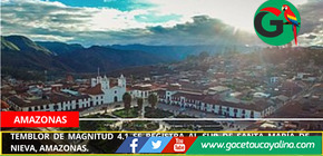 Temblor de magnitud 4.1 se registra al sur de Santa María de Nieva, Amazonas.
