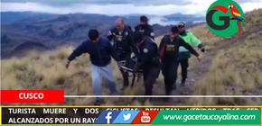 Turista muere y dos ciclistas resultan heridos tras ser alcanzados por un rayo en Cusco.