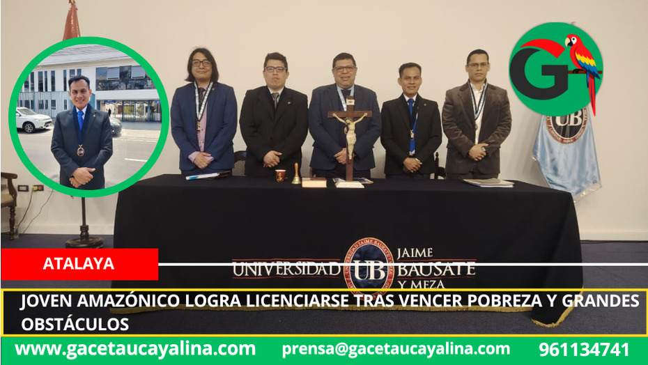 Joven amazónico logra licenciarse tras vencer pobreza y grandes obstáculos