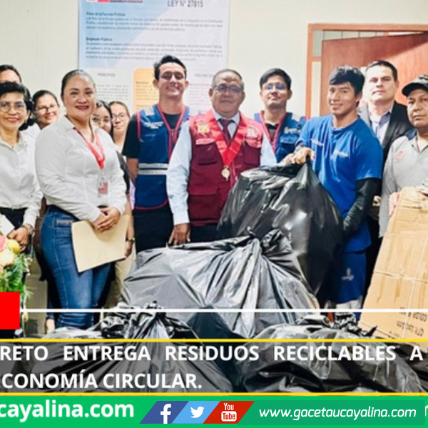 Corte de Loreto entrega residuos reciclables a Maynas para impulsar la economía circular.