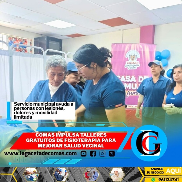 Comas impulsa talleres gratuitos de fisioterapia para mejorar salud vecinal