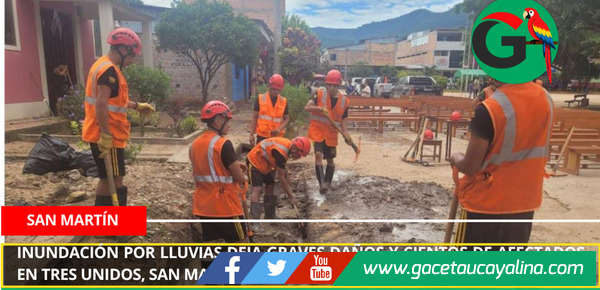 Inundación por lluvias deja graves daños y cientos de afectados en Tres Unidos, San Martín