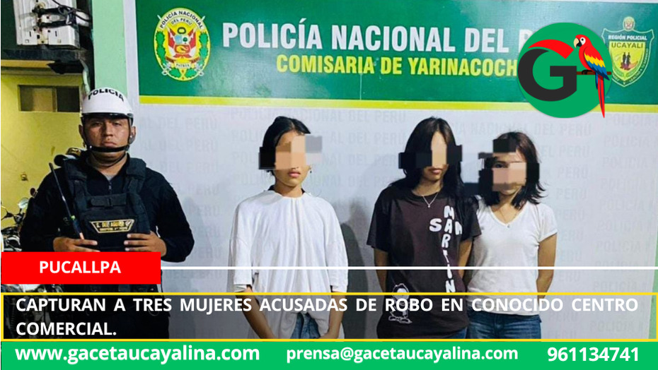 Capturan a tres mujeres acusadas de robo en conocido centro comercial.