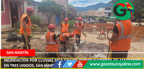 Inundación por lluvias deja graves daños y cientos de afectados en Tres Unidos, San Martín
