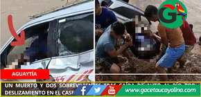 Un muerto y dos sobrevivientes tras caída de auto al río por deslizamiento en el caserío Progreso.