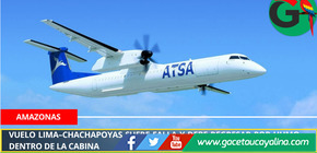 Emergencia aérea: vuelo de ATSA a Chachapoyas regresa por humo en la cabina