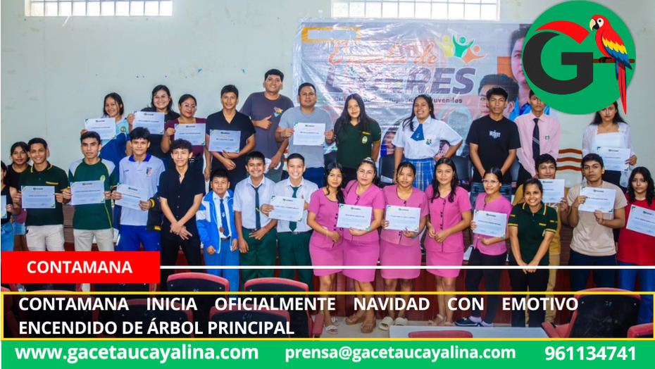 Contamana clausura Escuela de Líderes impulsando crecimiento juvenil y participación ciudadana