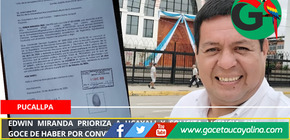 Edwin Miranda prioriza a Ucayali y solicita licencia sin goce de haber por convicción moral