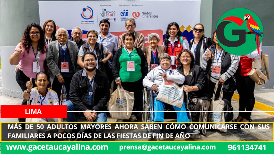 Midis: usuarios de Pensión 65 terminan curso donde aprendieron a realizar videollamadas en vísperas de la Navidad y Año Nuevo