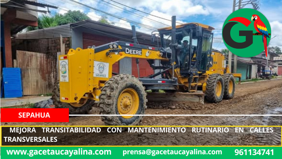 Municipalidad de Sepahua ejecuta mantenimiento rutinario en calles transversales