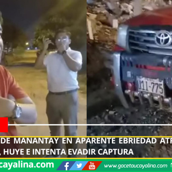 Funcionario de Manantay en aparente ebriedad atropella a motociclista, huye e intenta evadir captura.