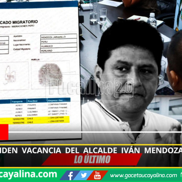 En Aguaytía piden vacancia del alcalde Iván Mendoza por viaje no autorizado