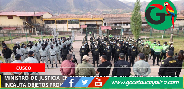 Ministro de Justicia encabeza operativo en penal de Cusco e incauta objetos prohibidos.
