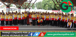 Juntas Vecinales reciben homenaje por su compromiso con la prevención del delito en Yarinacocha