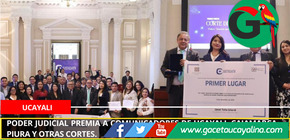 Poder Judicial premia a comunicadores de Ucayali, Cajamarca, Piura y otras cortes.