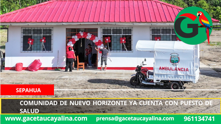 Puesto de Salud de Nuevo Horizonte es inaugurado y puesto al servicio de la población