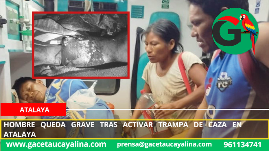 Hombre queda grave tras activar trampa de caza en Atalaya