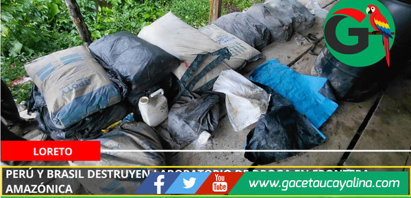 Perú y Brasil destruyen laboratorio de droga en frontera amazónica