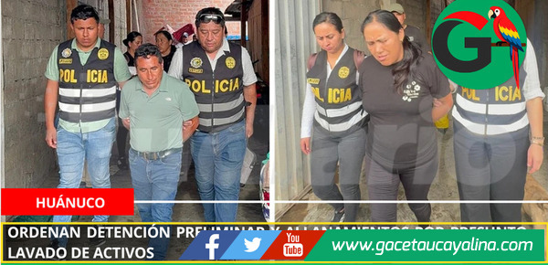 Ordenan detención preliminar y allanamientos por presunto lavado de activos.