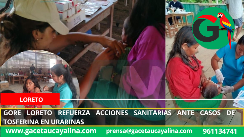 Brigadas de salud atienden brote de tosferina en zonas rurales de Loreto