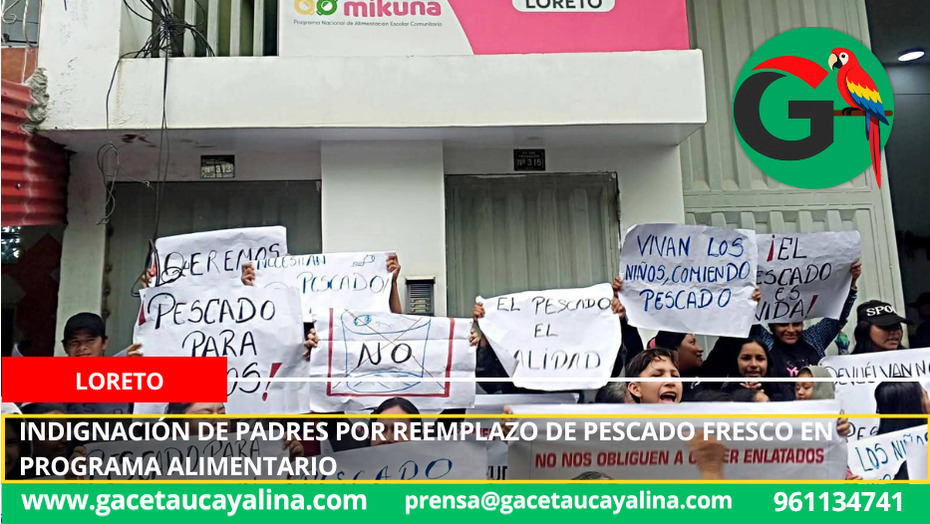 Rechazan cambio de alimentos en programa Wasi Mikuna y exigen mantener pescado fresco