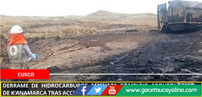 Derrame de hidrocarburos amenaza complejo arqueológico de K’anamarca tras accidente vial en Cusco.